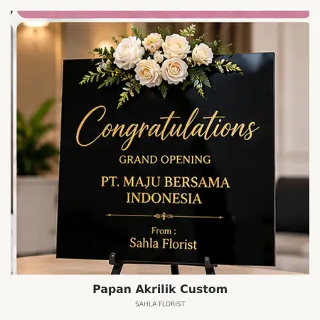 Papan Bunga Akrilik Alam Sutera Cbd